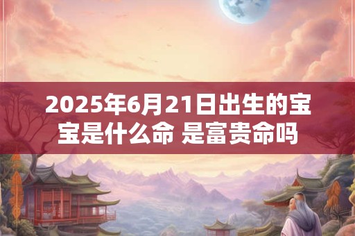 2025年6月21日出生的宝宝是什么命 是富贵命吗