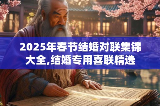 详细阅读:2025年春节结婚对联集锦大全,结婚专用喜联精选 2025年春节结婚对联集锦大全,结婚专用喜联精选