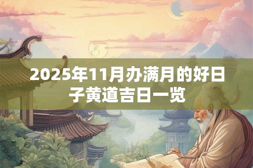 2025年11月办满月的好日子黄道吉日一览