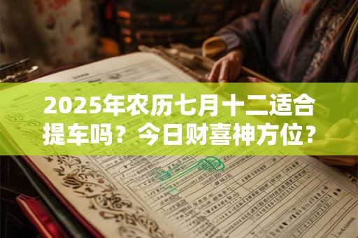 2025年农历七月十二适合提车吗？今日财喜神方位？