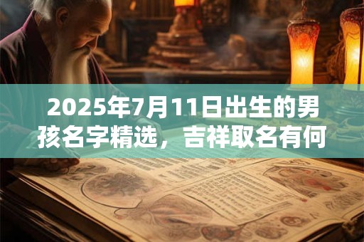 2025年7月11日出生的男孩名字精选，吉祥取名有何推荐？