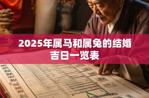 2025年属马和属兔的结婚吉日一览表