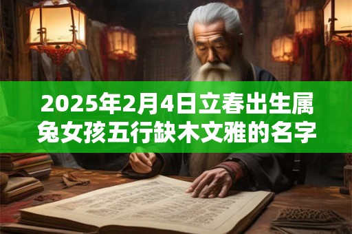 2025年2月4日立春出生属兔女孩五行缺木文雅的名字