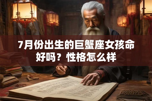7月份出生的巨蟹座女孩命好吗？性格怎么样