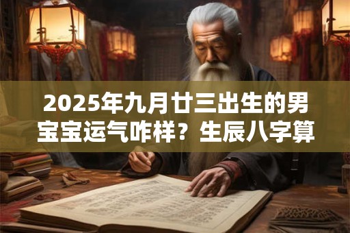 2025年九月廿三出生的男宝宝运气咋样？生辰八字算命