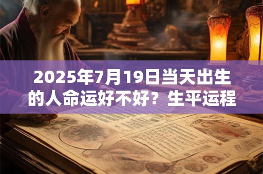 2025年7月19日当天出生的人命运好不好？生平运程分析