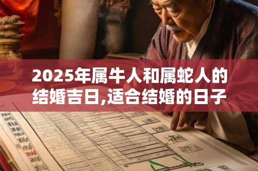 2025年属牛人和属蛇人的结婚吉日,适合结婚的日子