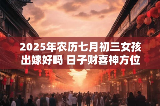 2025年农历七月初三女孩出嫁好吗 日子财喜神方位 2025年农历七月初三女孩出嫁好吗 日子财喜神方位