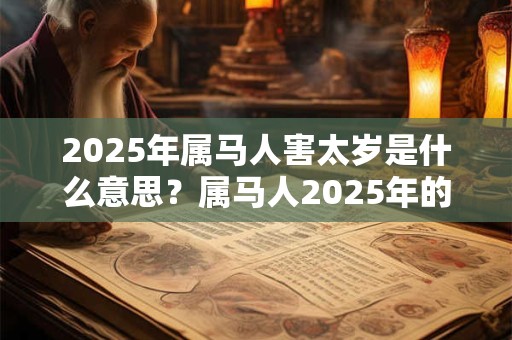2025年属马人害太岁是什么意思？属马人2025年的运势如何？