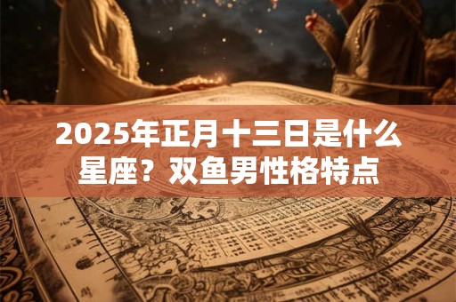 2025年正月十三日是什么星座？双鱼男性格特点