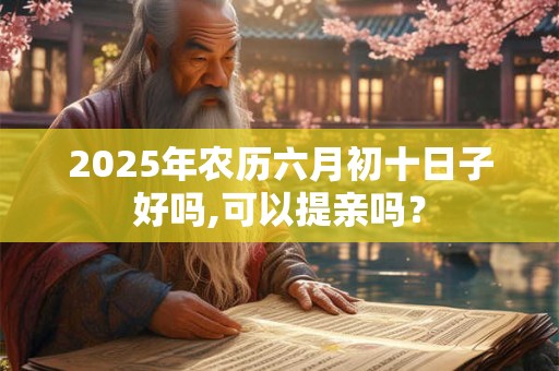 2025年农历六月初十日子好吗,可以提亲吗？
