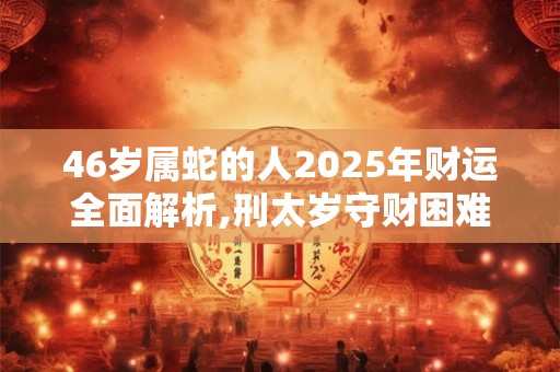 46岁属蛇的人2025年财运全面解析,刑太岁守财困难