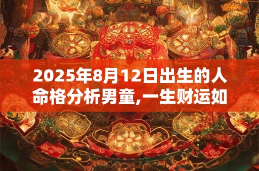 2025年8月12日出生的人命格分析男童,一生财运如何