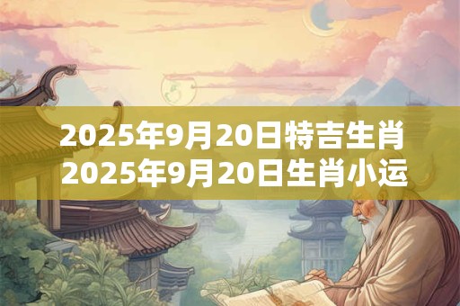 2025年9月20日特吉生肖 2025年9月20日生肖小运播报