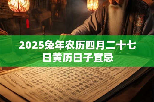 2025兔年农历四月二十七日黄历日子宜忌 2025兔年农历四月二十七日黄历日子宜忌