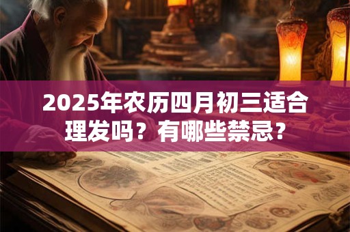 2025年农历四月初三适合理发吗？有哪些禁忌？