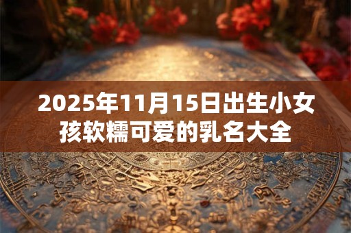 2025年11月15日出生小女孩软糯可爱的乳名大全