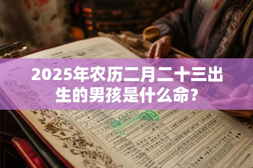 2025年农历二月二十三出生的男孩是什么命？