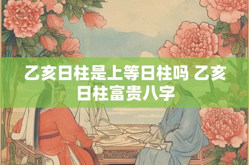 乙亥日柱是上等日柱吗 乙亥日柱富贵八字