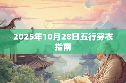 详细阅读:2025年10月28日五行穿衣指南 2025年10月28日五行穿衣指南