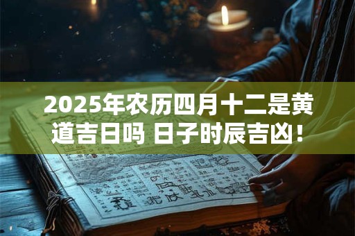 2025年农历四月十二是黄道吉日吗 日子时辰吉凶! 2025年农历四月十二是黄道吉日吗 日子时辰吉凶!