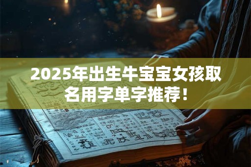2025年出生牛宝宝女孩取名用字单字推荐！