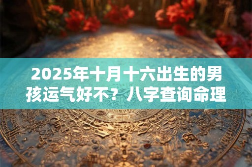2025年十月十六出生的男孩运气好不？八字查询命理