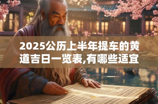 2025公历上半年提车的黄道吉日一览表,有哪些适宜提车入宅的日子