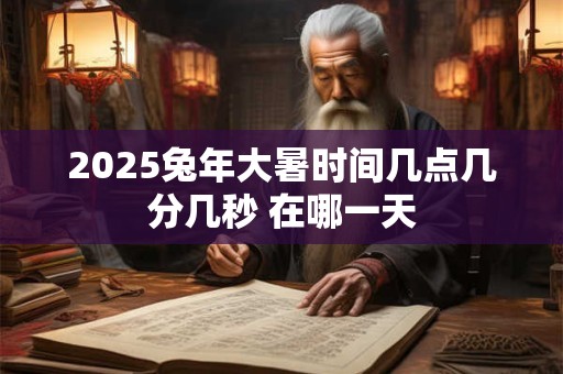 2025兔年大暑时间几点几分几秒 在哪一天