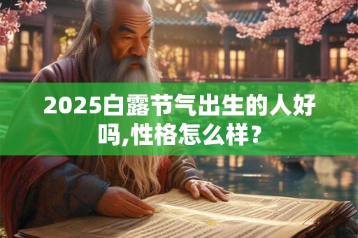 2025白露节气出生的人好吗,性格怎么样？