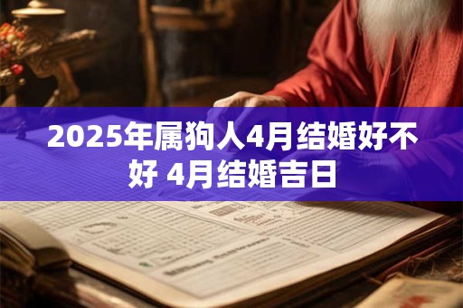 2025年属狗人4月结婚好不好 4月结婚吉日