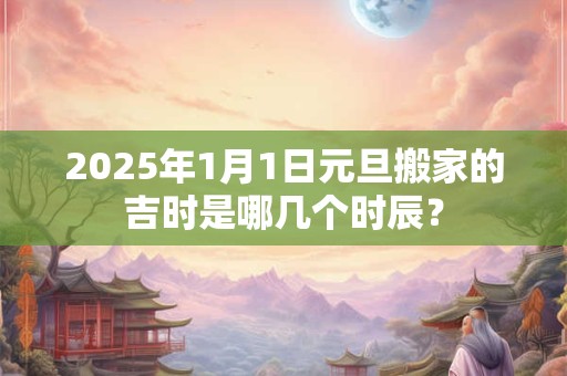 2025年1月1日元旦搬家的吉时是哪几个时辰？