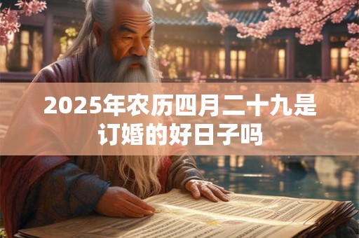 2025年农历四月二十九是订婚的好日子吗