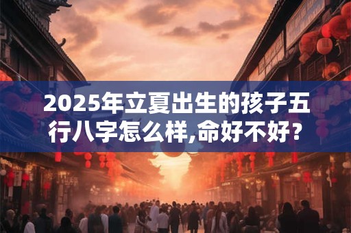 2025年立夏出生的孩子五行八字怎么样,命好不好？