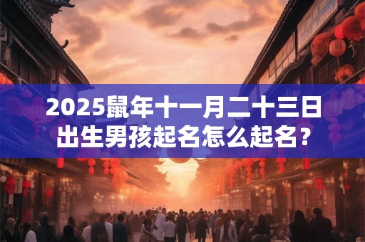 2025鼠年十一月二十三日出生男孩起名怎么起名？