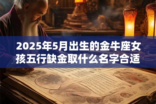2025年5月出生的金牛座女孩五行缺金取什么名字合适？