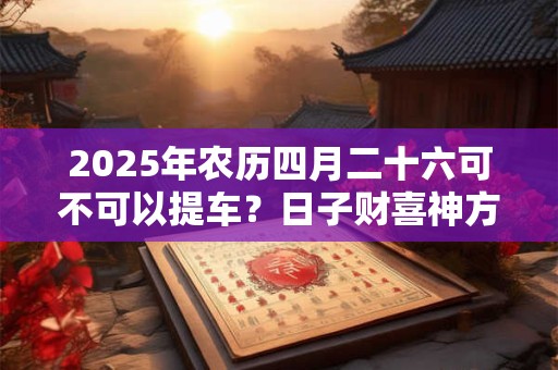 2025年农历四月二十六可不可以提车？日子财喜神方位？