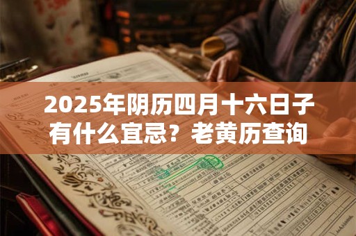 2025年阴历四月十六日子有什么宜忌？老黄历查询