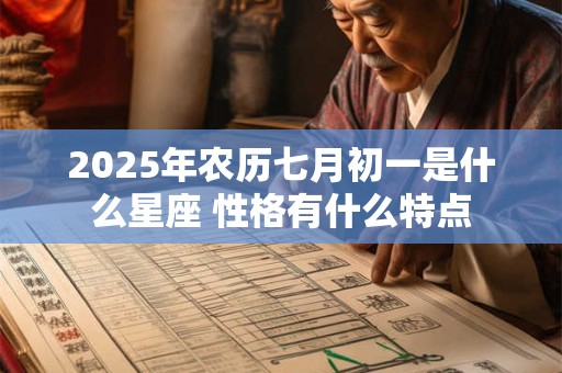 2025年农历七月初一是什么星座 性格有什么特点