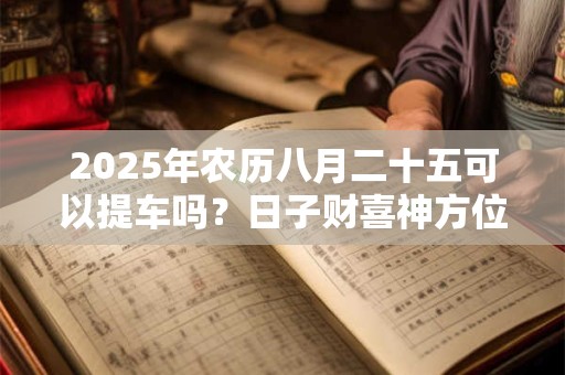 2025年农历八月二十五可以提车吗？日子财喜神方位？