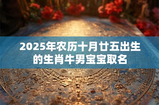 2025年农历十月廿五出生的生肖牛男宝宝取名