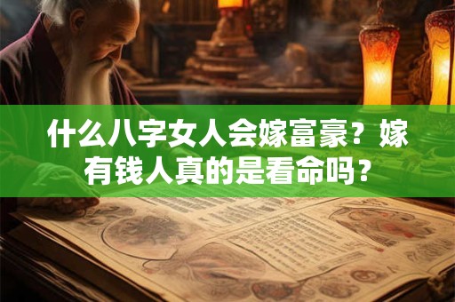 什么八字女人会嫁富豪？嫁有钱人真的是看命吗？