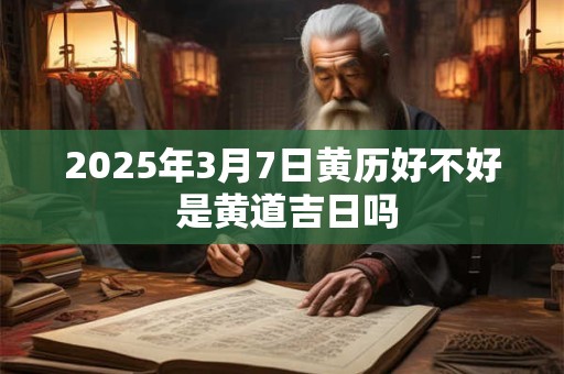 2025年3月7日黄历好不好 是黄道吉日吗