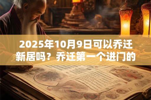 2025年10月9日可以乔迁新居吗？乔迁第一个进门的人是谁？
