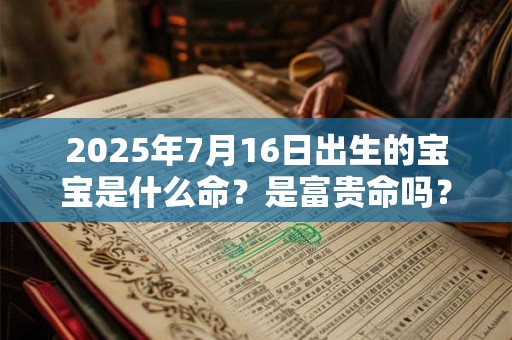 2025年7月16日出生的宝宝是什么命？是富贵命吗？