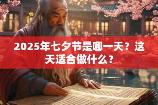 2025年七夕节是哪一天？这天适合做什么？