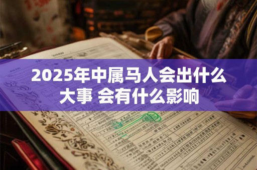 2025年中属马人会出什么大事 会有什么影响