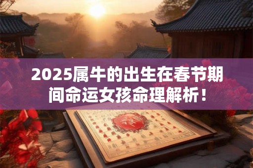 2025属牛的出生在春节期间命运女孩命理解析！