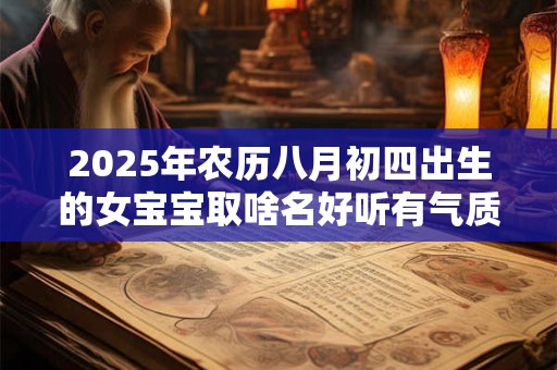 2025年农历八月初四出生的女宝宝取啥名好听有气质