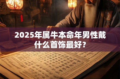 2025年属牛本命年男性戴什么首饰最好？